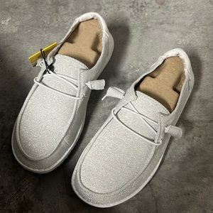 Brand new silver hey dudes- never worn